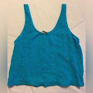 Blue Tank Crop Top